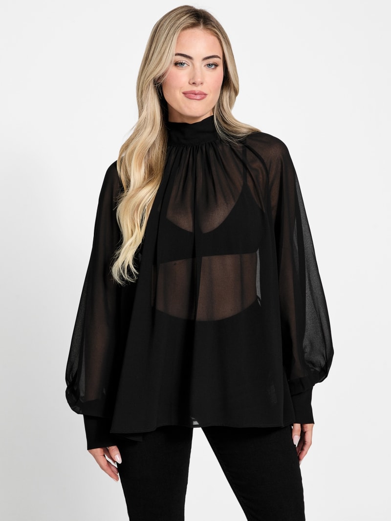 Eco Audrine Bow Blouse | GUESS Canada