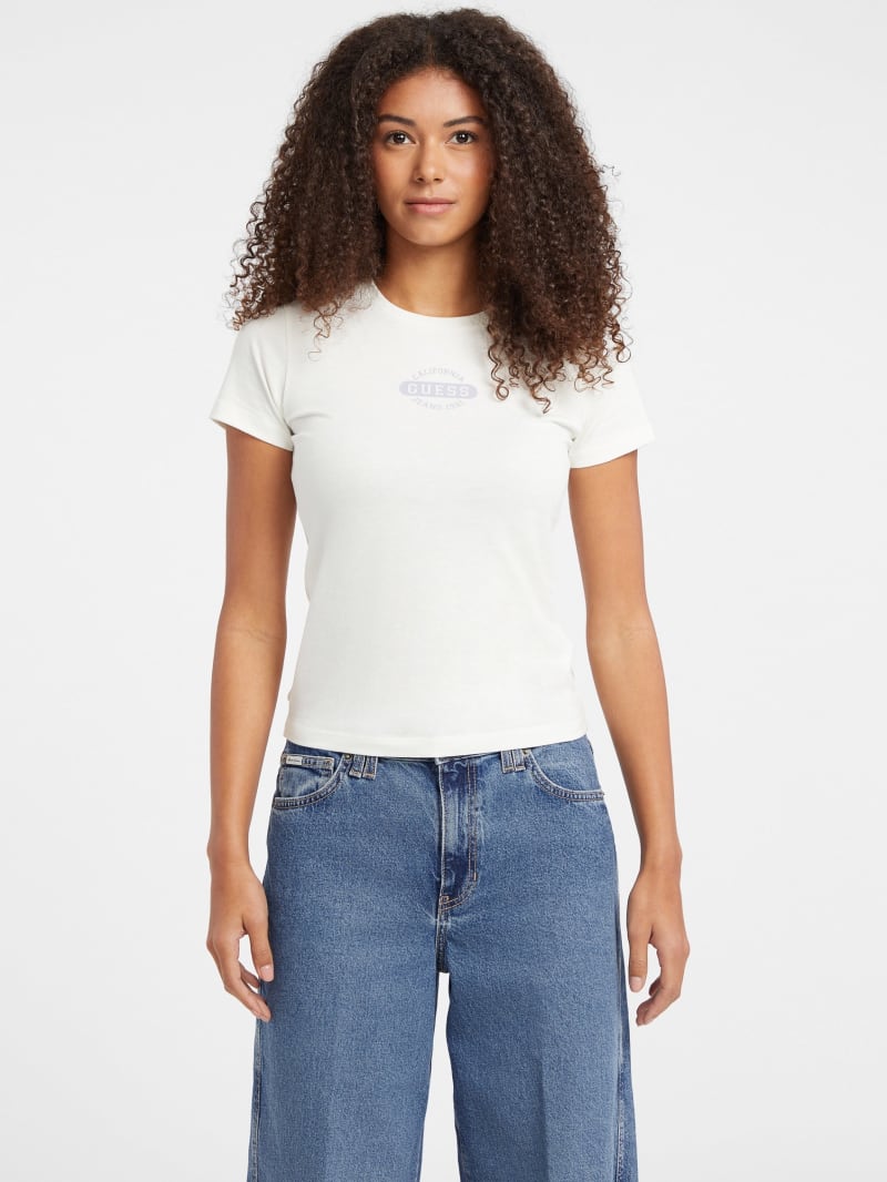GUESS® Slim Heathered Stamp Logo Tee