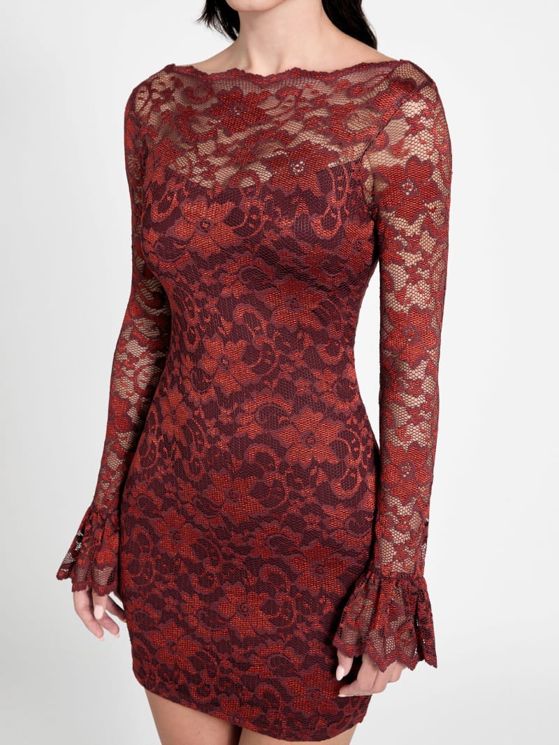 chinese dress ladies Black Lace Swing Party Dress