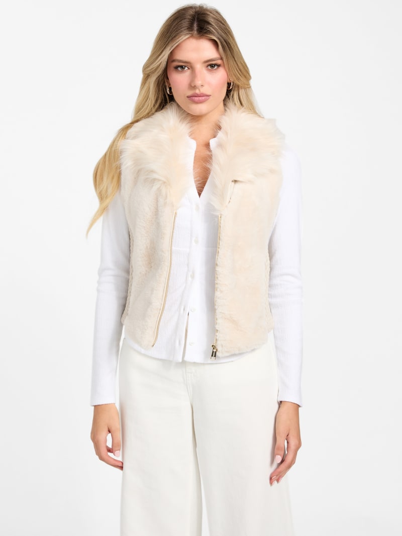 Amari Faux-Fur Zip Vest