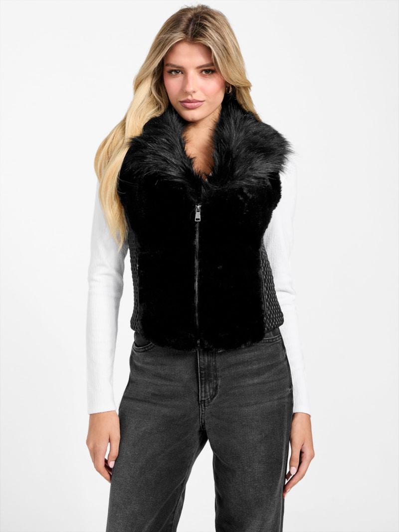 Amari Faux-Fur Zip Vest