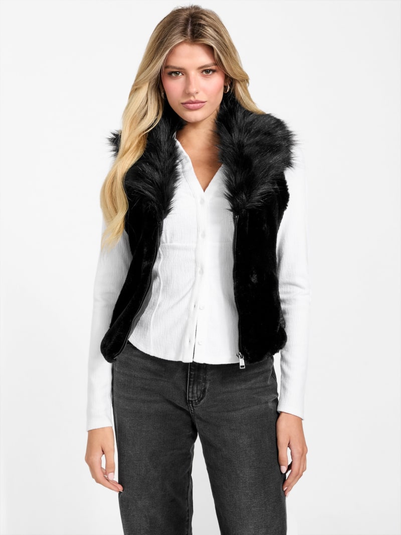 Amari Faux-Fur Zip Vest