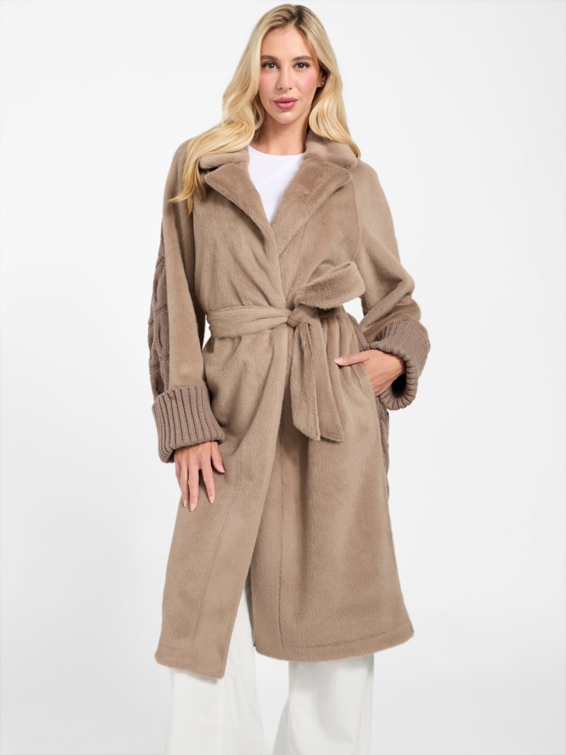 GUESS® Lucrezia Faux-Fur Knit Coat