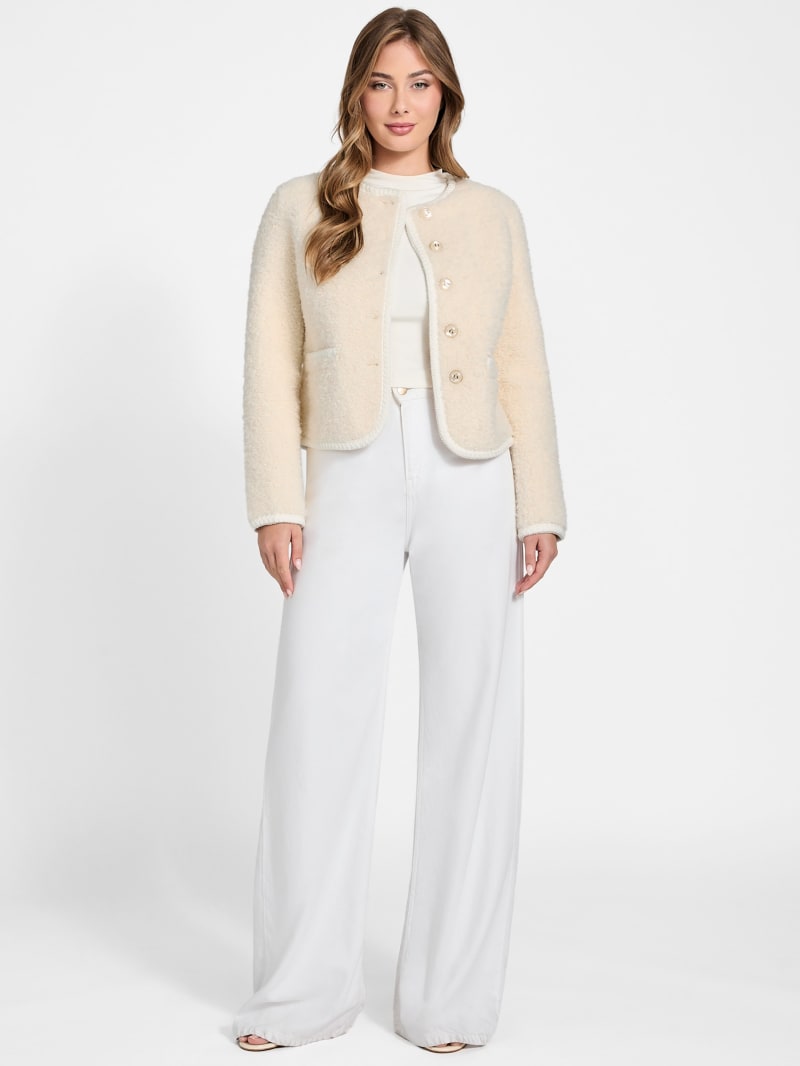 Ivana Faux-Fur Buttoned Jacket - thumbnail 6