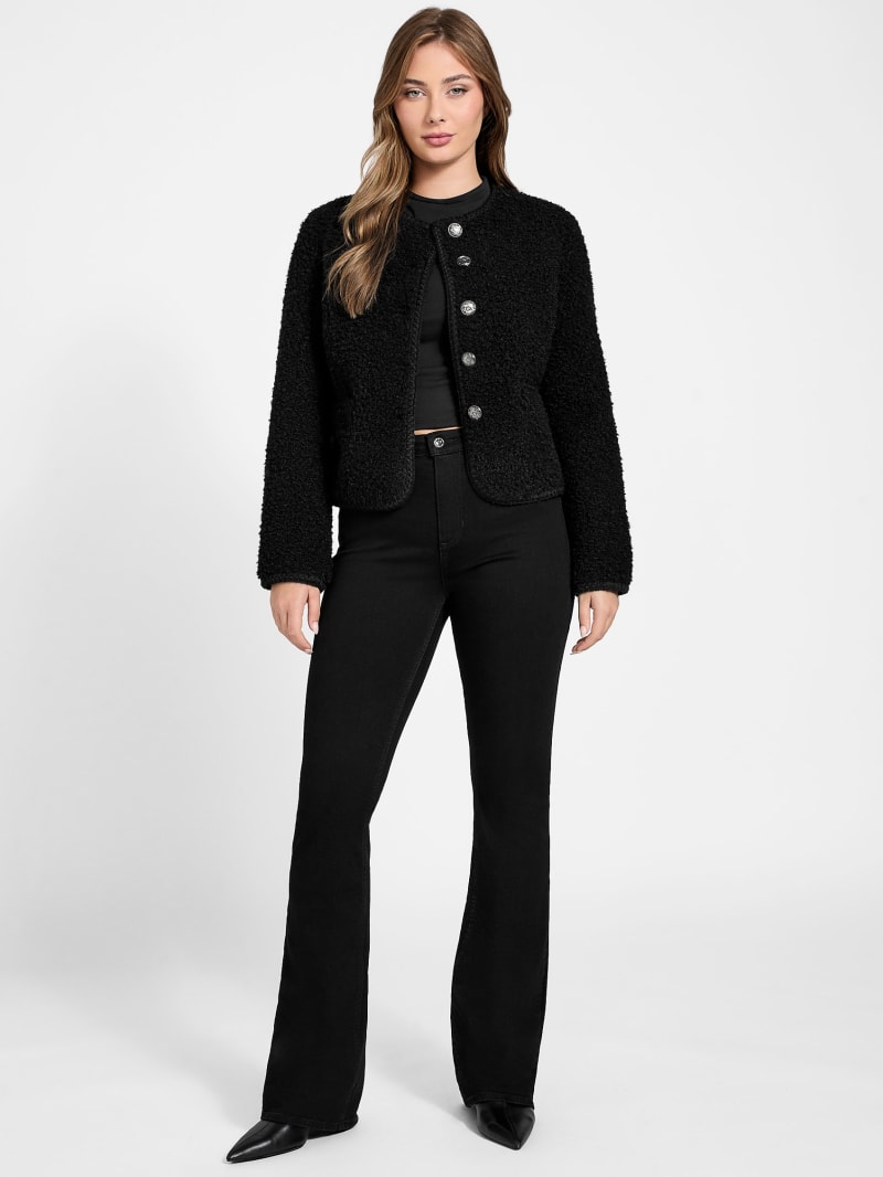Ivana Faux-Fur Buttoned Jacket - thumbnail 2