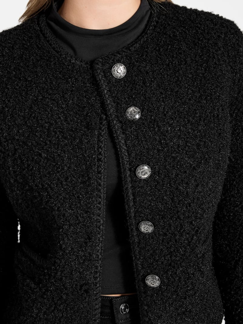 Ivana Faux-Fur Buttoned Jacket - thumbnail 3