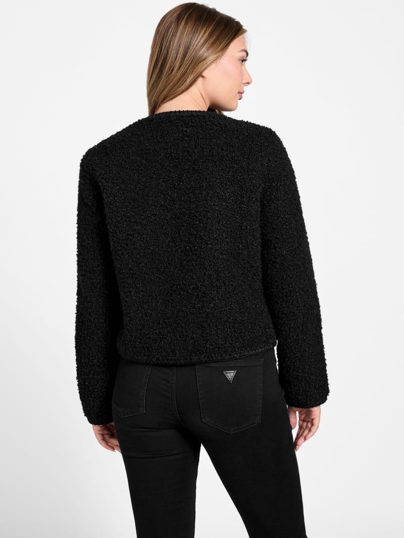 Ivana Faux-Fur Buttoned Jacket - thumbnail 4
