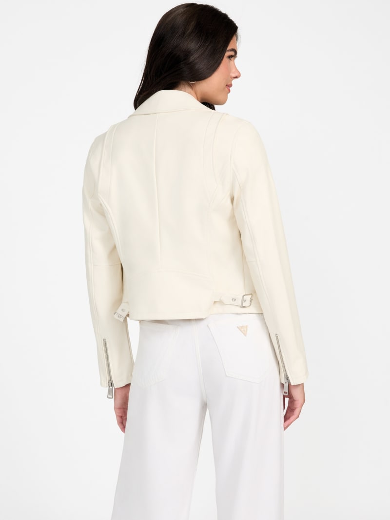 Riu Faux leather jacket アイボリー Belted Faux Leather Moto Jacket - Green | Levi's® US