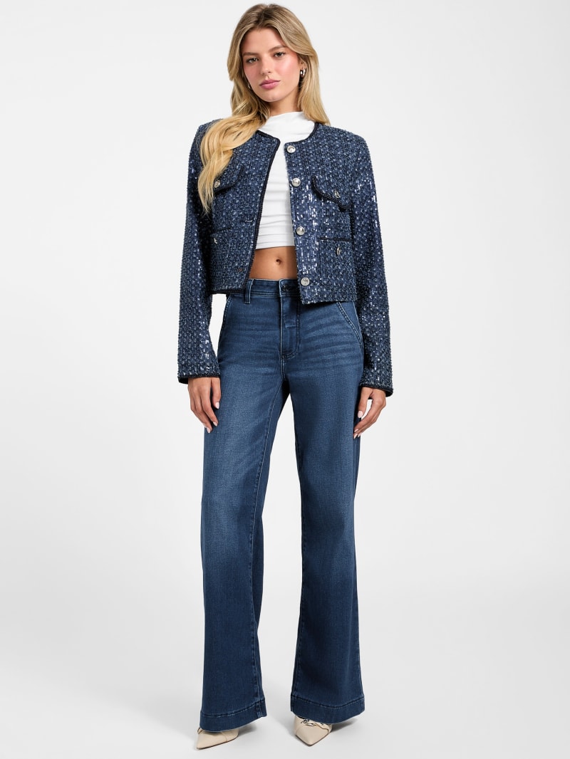 Elisa Sequin Denim Jacket