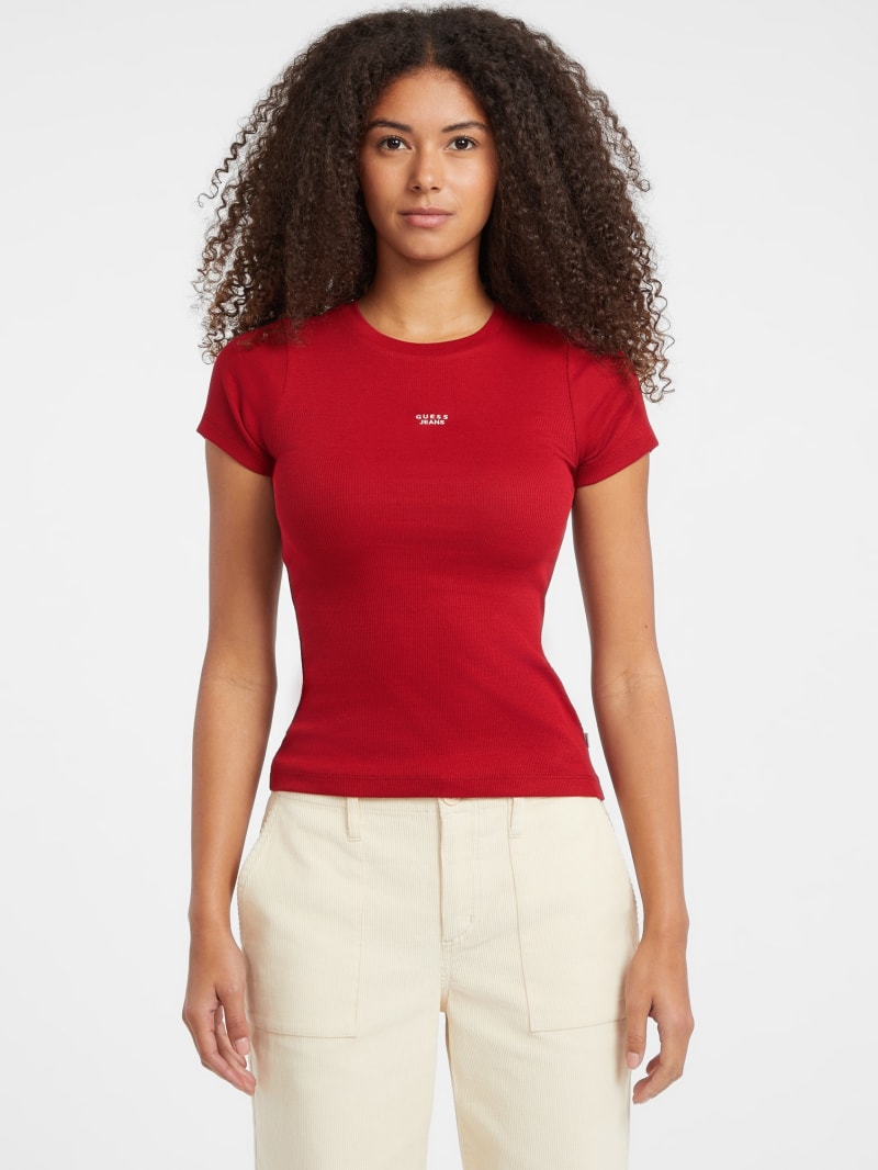 Slim Embroidered Logo Tee