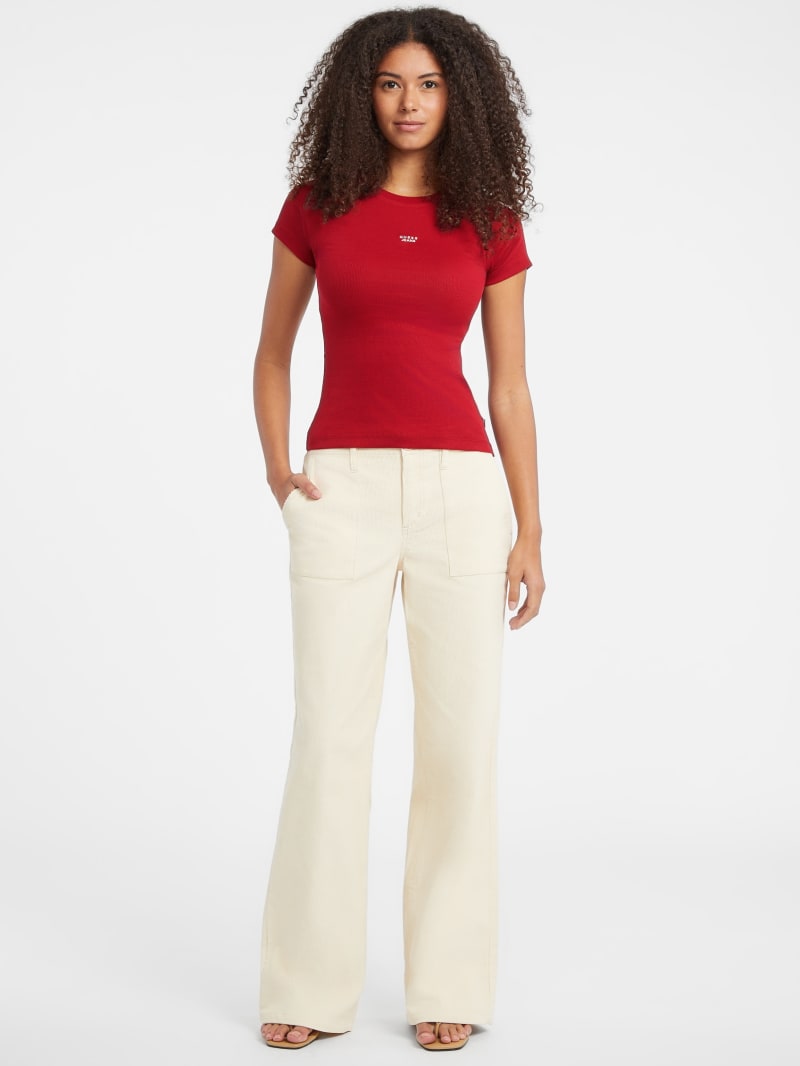 Slim Embroidered Logo Tee