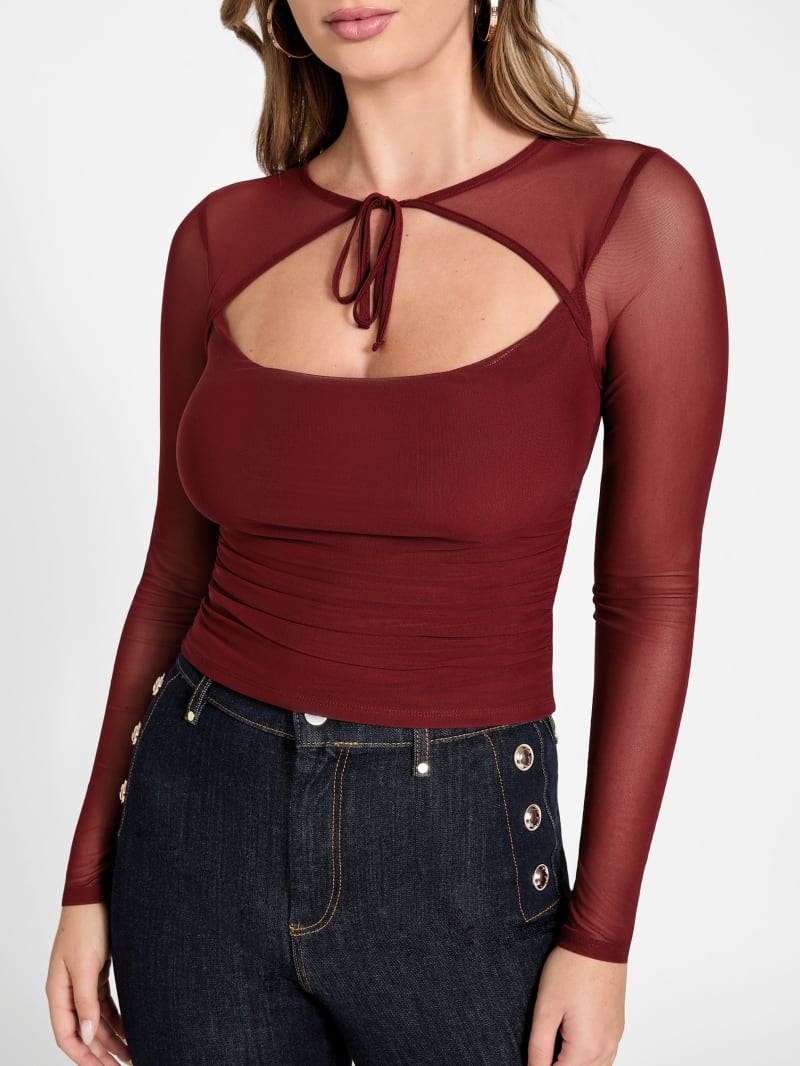 Eco Lauryn Tied Mesh Top