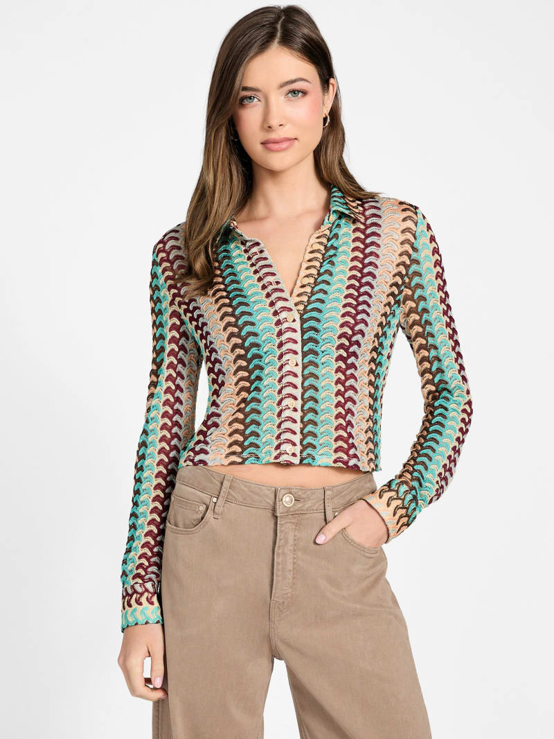 GUESS® Izzy Striped Knit Shirt