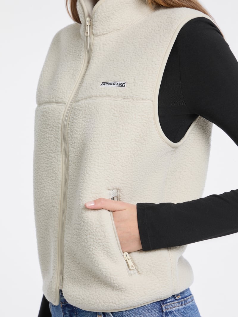 Faux-Sherpa Crop Jacket