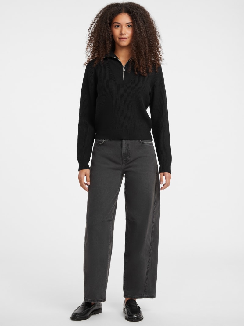 GUESS® Half-Zip Ribbed Sweater