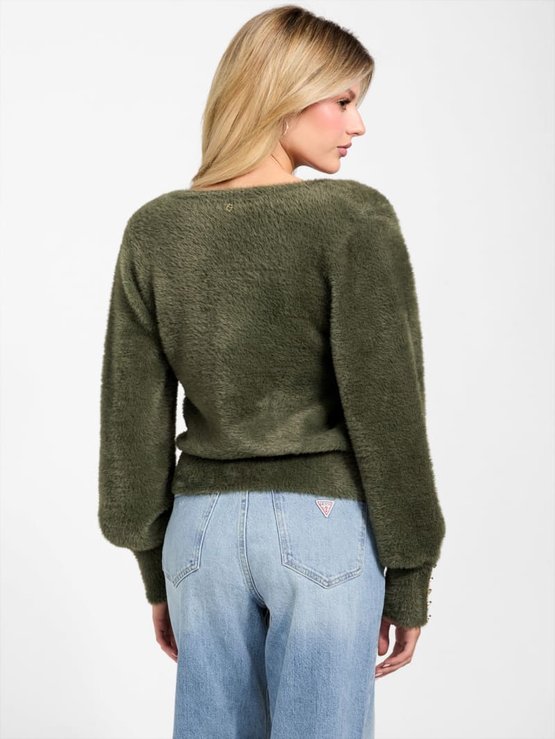 Niko Fuzzy V-Neck Sweater