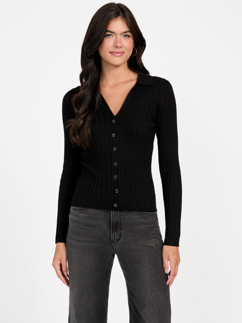 Eco Ribbed Miranda Sweater Top | GUESS