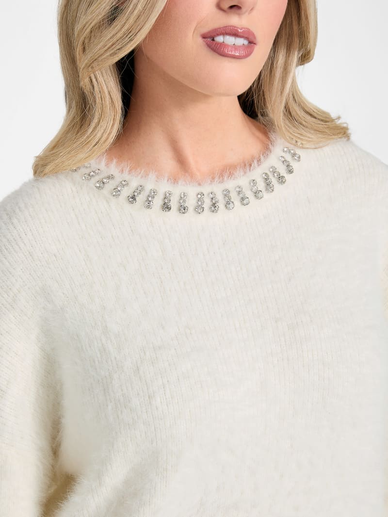 Arisa Rhinestone Neck Sweater - thumbnail 8
