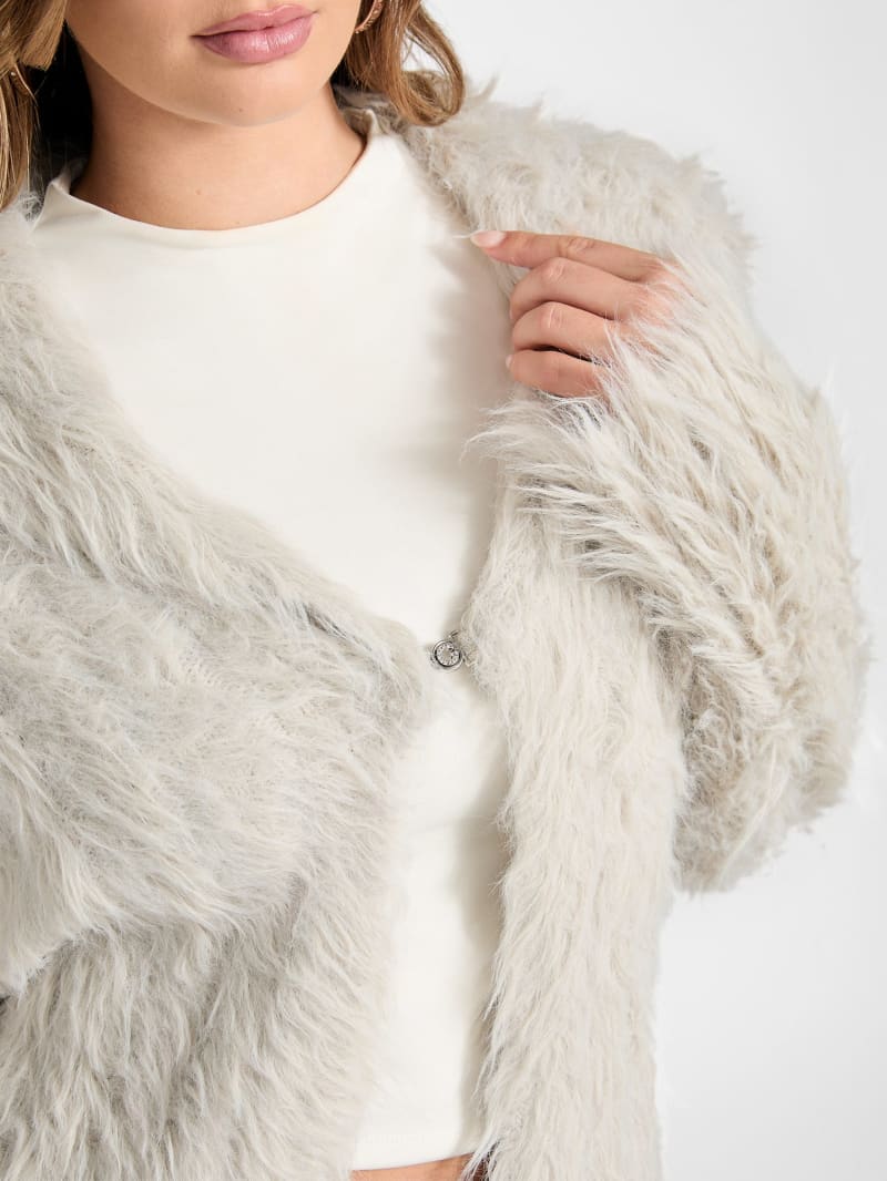 GUESS® Lara Faux-Fur Cardigan Women