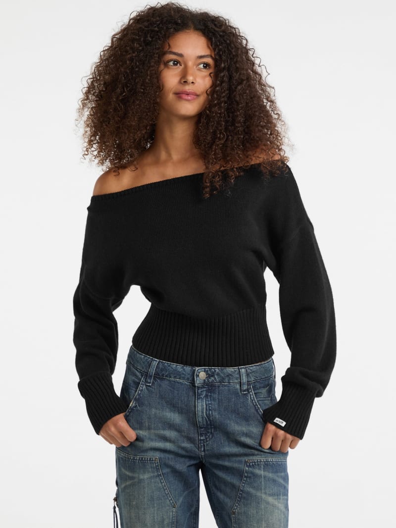 GUESS® GUESS Originals Eco Off-Shoulder Sweater