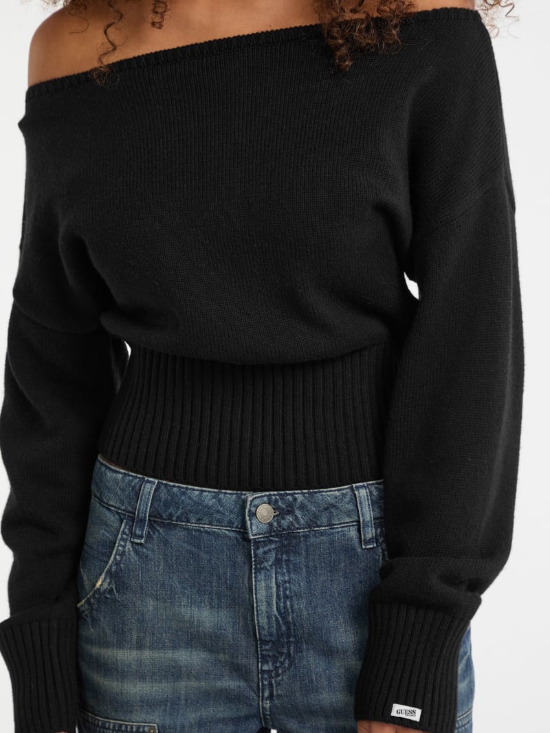 GUESS® GUESS Originals Eco Off-Shoulder Sweater
