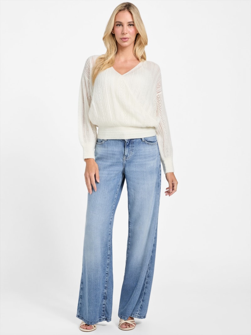 Izabella Wool-Blend Surplice Sweater