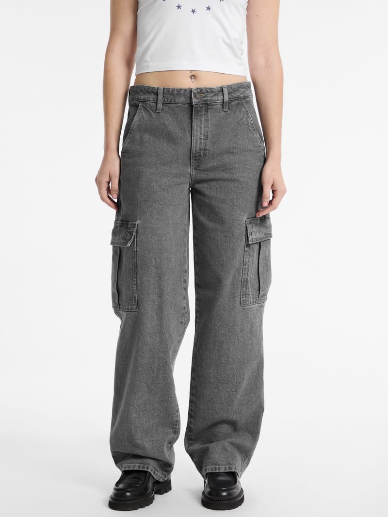 デニム・ジーパン ETRO Woman Jeans Grey WRNB0013AD247 S9095 Eco G10 Cargo Denim Jeans | GUESS