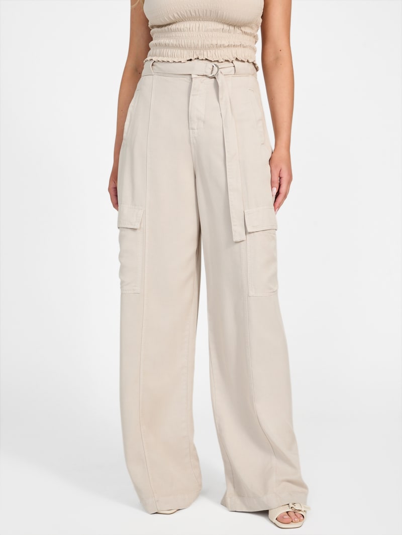Guess Lena Cargo Pants in Natural