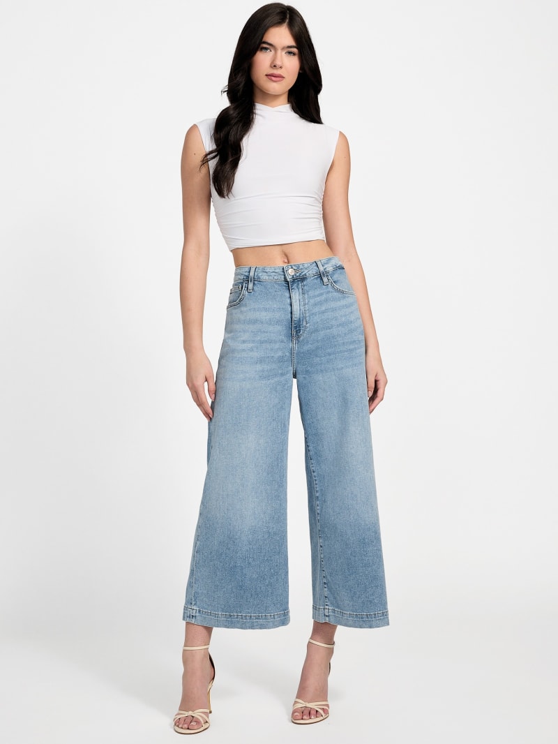 Eco Bellflower Cropped Wide Leg Jeans | GUESS