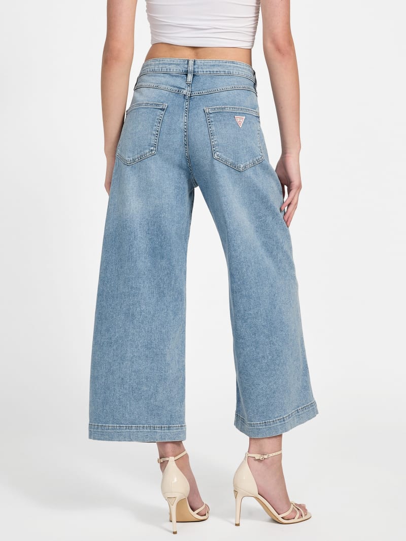 Eco Bellflower Cropped Wide Leg Jeans | GUESS