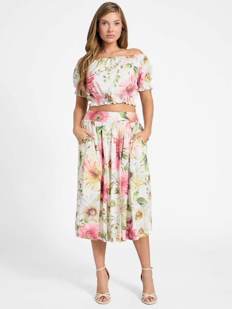 Eco Elodie Floral Midi Skirt | GUESS