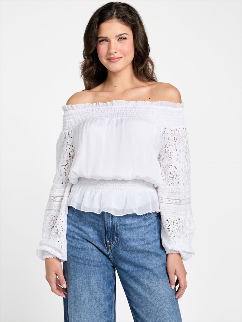 Audrey Off-the-Shoulder Top | GUESS Canada