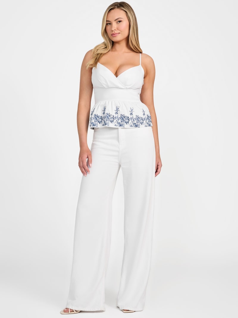 【極美品】 OHGA 25AW SCALLOP BLOUSE ホワイト GUESS® Blanche Embroidered Top
