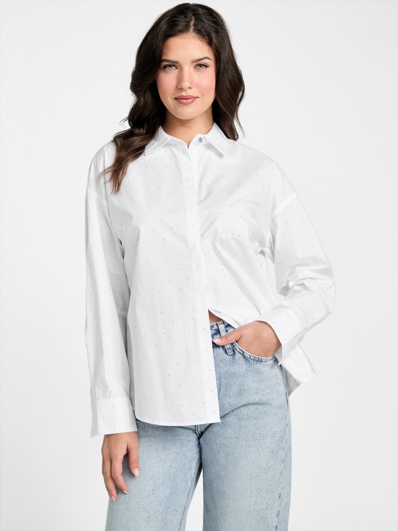 Silvia Rhinestone Shirt | GUESS