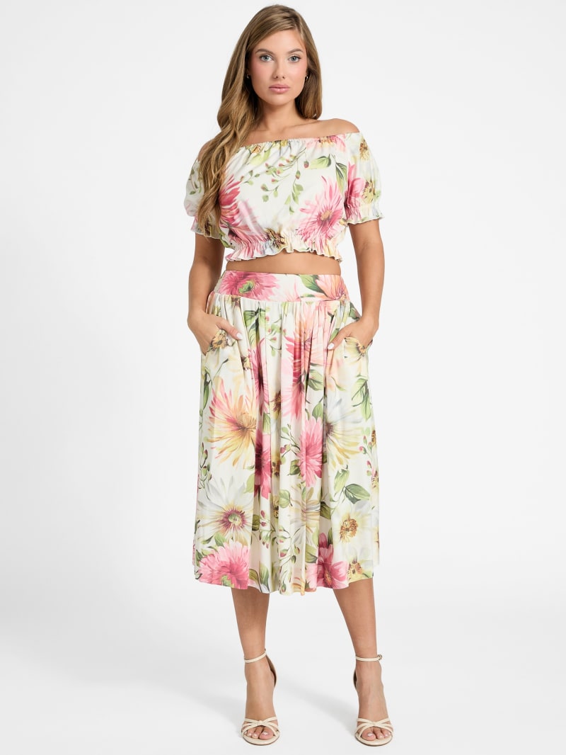 Guess 花柄オーバーオール 18M GUESS® Eco Elodie Off-the-Shoulder Top