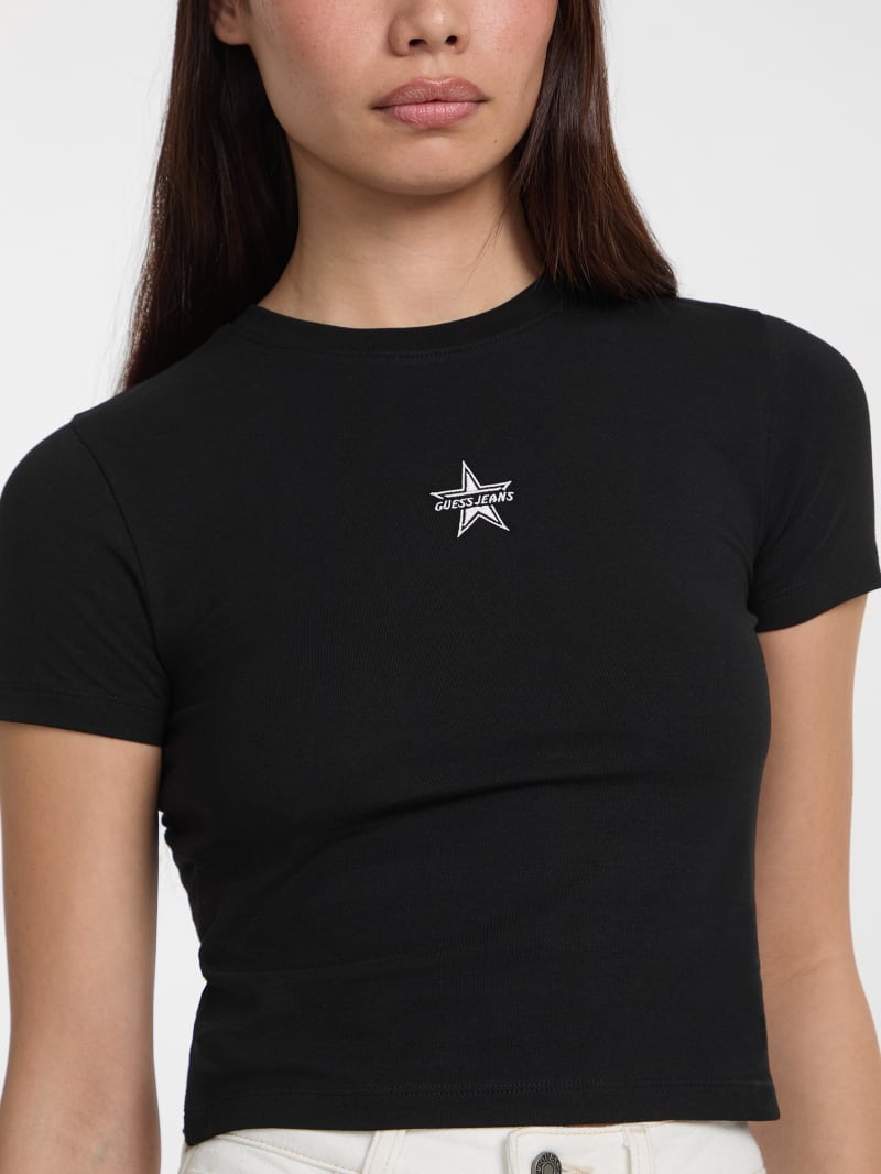 Tシャツ・カットソー   Here Black Lip Open Back Crop Top J224341 BEH J Tシャツ・カットソー ^ ^ Here Black Lip Open Back Crop Top