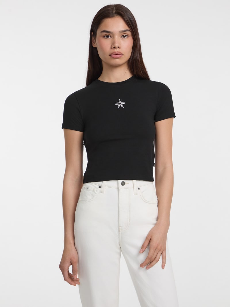 トップス Women's SPARKLE LOGO CROPPED L/S TEE Sequins-Crop-Tops-for-Women-