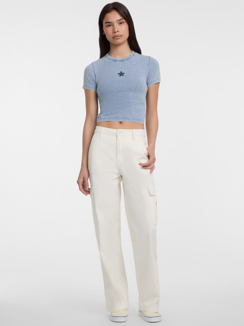 Crewneck Star Crop Tee