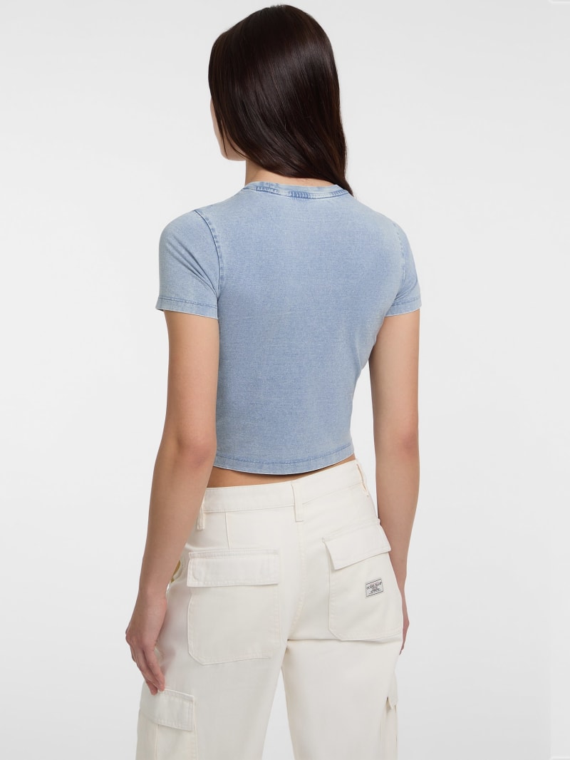 GUESS® Crewneck Star Crop Tee
