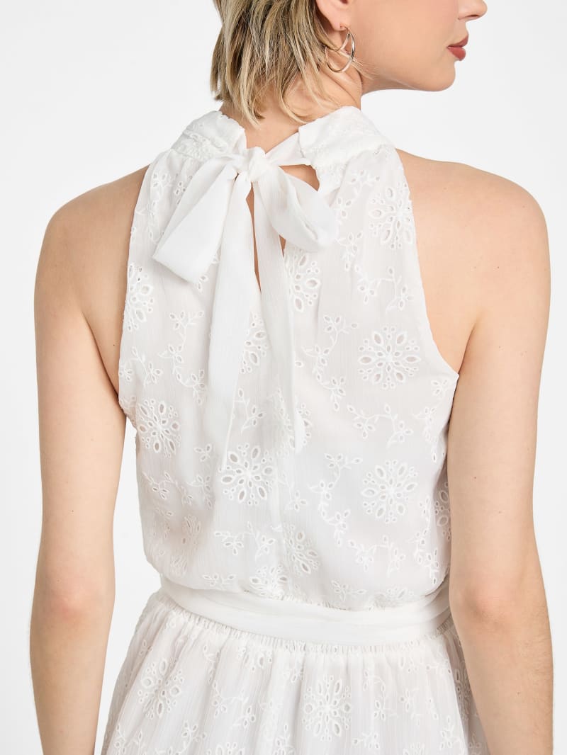 guess white halter dress Guess Danile Flare Dress White M Woman