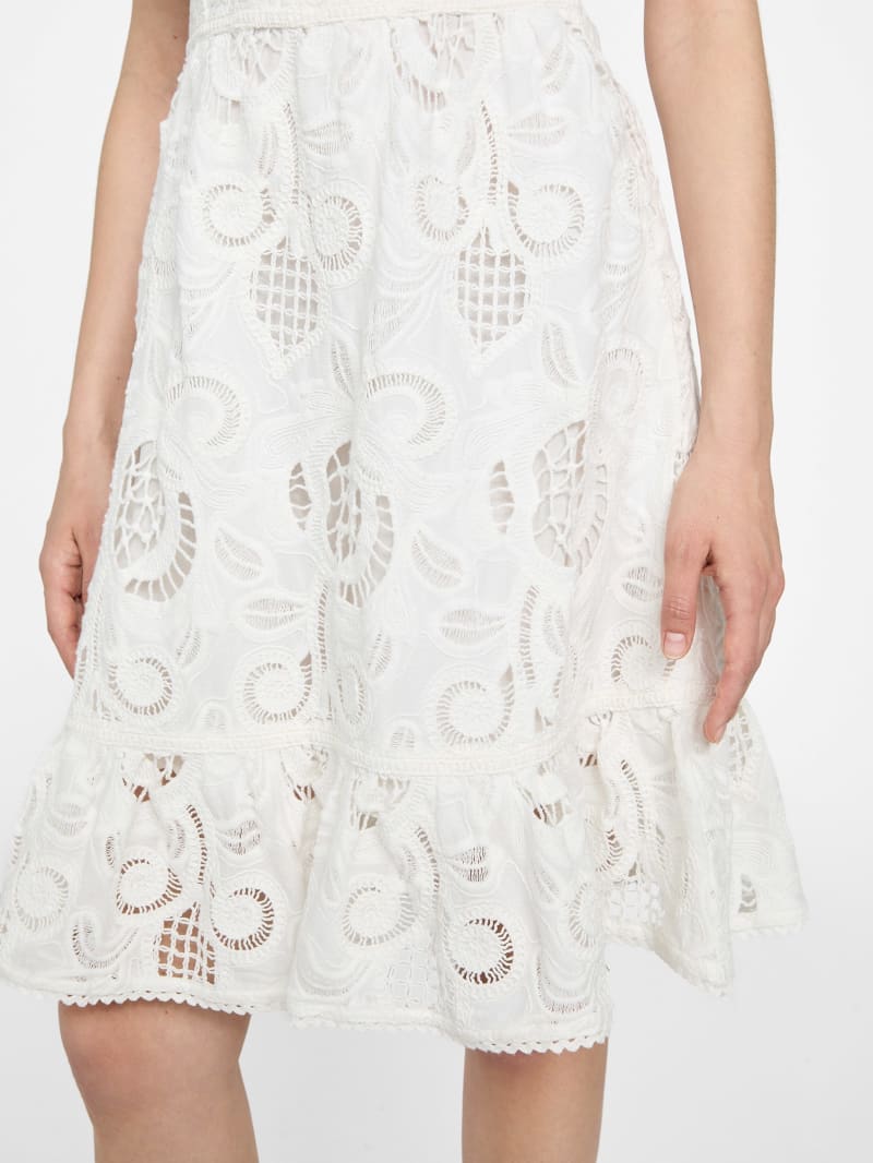 guess embroidered lace midi dress NEW Women's Guess Black Floral Embroidered Midi Dress size 8
