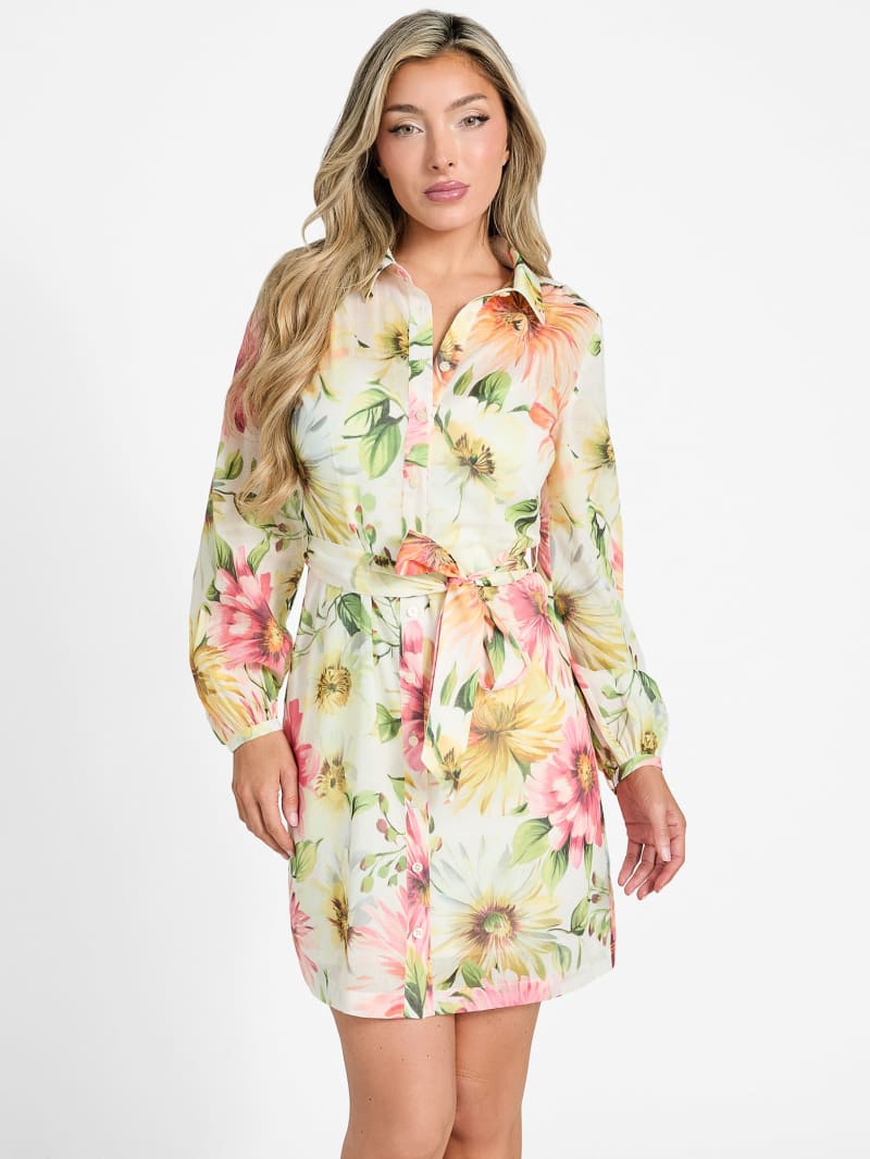 Faith Buttoned Dress | GUESS Canada