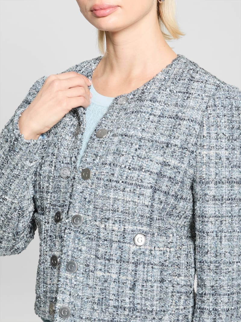 【COLOR iN ID】Minimal Sein Tweed Jacket Nola Tweed Jacket | GUESS