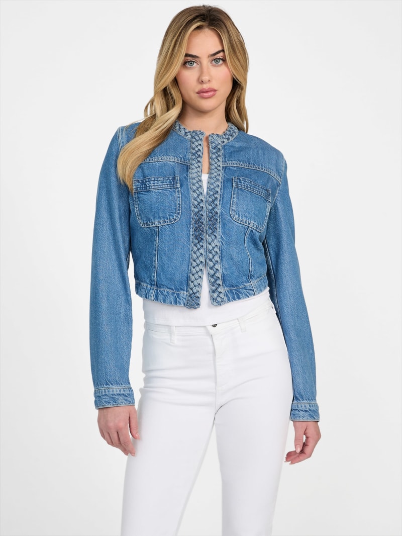 Eco Featherweight Juliana Braided Denim Jacket | GUESS
