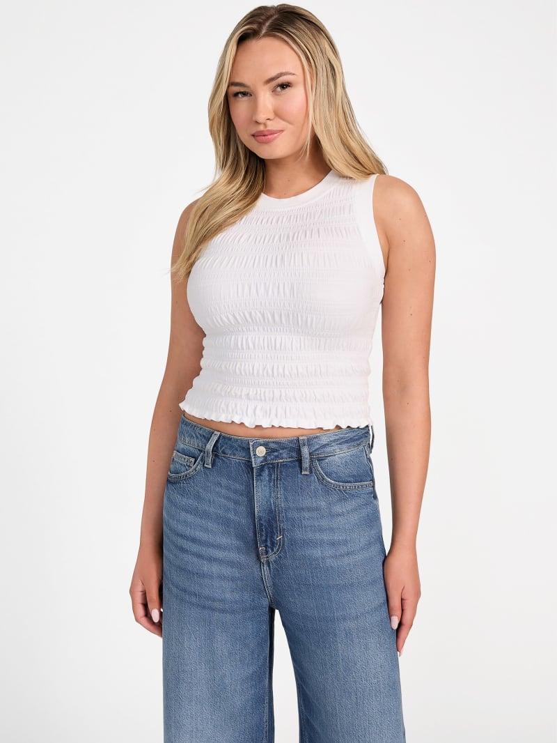 Eco Claire Smocked Tank Top | GUESS Canada
