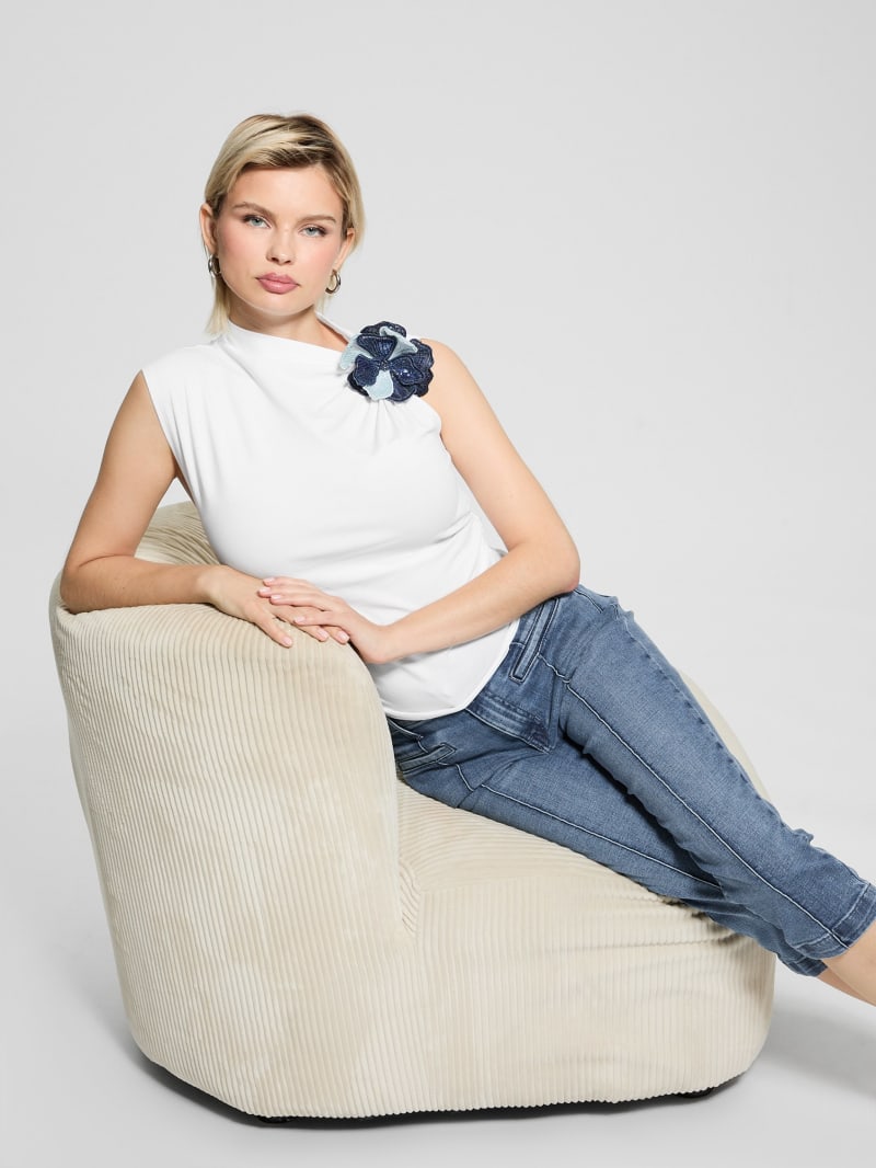 Eco Ariane Flower Accent Top