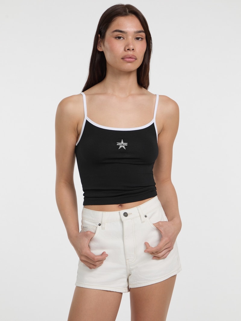 Eco Embroidered Star Crop Tank | GUESS Jeans