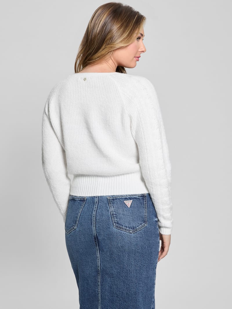 ゲス GUESS Taira Cable-Knit Cropped Sweater （G1O6） ニット セーター ゲス GUESS Taira Cable-Knit Cropped Sweater （G1O6） ニット