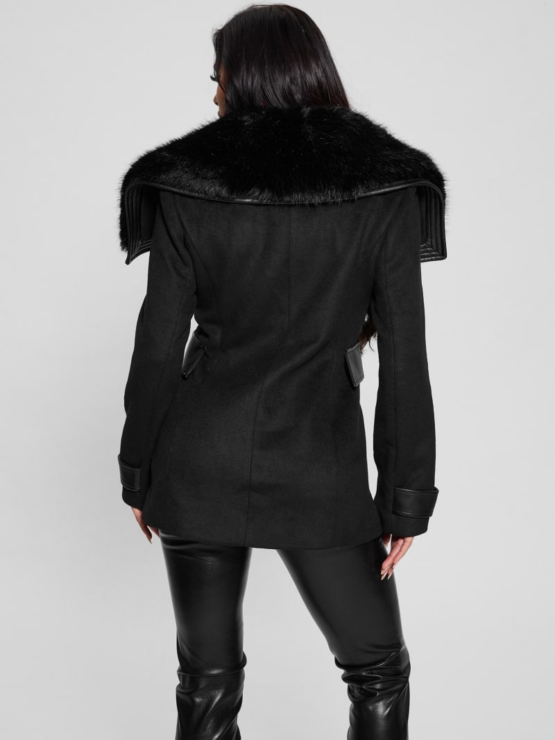 Guess envelope collar coat sales