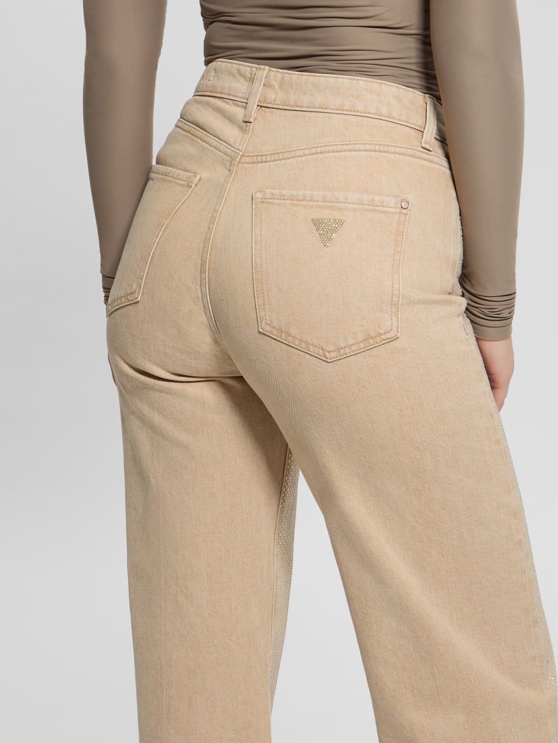 Wide-Leg Rhinestone Jeans | GUESS